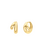 Ania Haie Tide Echo oorbellen - Goldplated Dome Huggie Verguld E072-03G