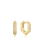 Ania Haie Trailblazer oorbellen - Goldplated Sparkling Shield Hoop CZ Verguld E067-06G
