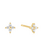 Ania Haie Sunny Sparkler oorbellen - Goldplated Four Petal Stud Verguld E064-01G
