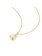 Ania Haie Lady Cozy ketting met hanger - Goldplated Mother of Pearl Verguld N068-04G-MP