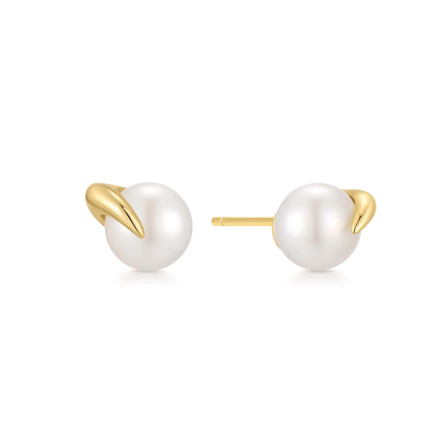 Ania Haie Reimager oorbellen - Goldplated Pearl Claw Stud Verguld E069-01G