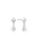 Ania Haie Trailblazer oorbellen met hanger - Silver Threaded Stud CZ Zilver E067-04H