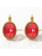Camps & Camps Goudkleurige oorbellen - Donkerrood  1D028 RQ