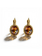 Camps & Camps Goudkleurige oorbellen - Cognac Bruin 1D020 ST