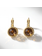 Camps & Camps Goudkleurige oorbellen - Cognac Bruin 1D024 ST