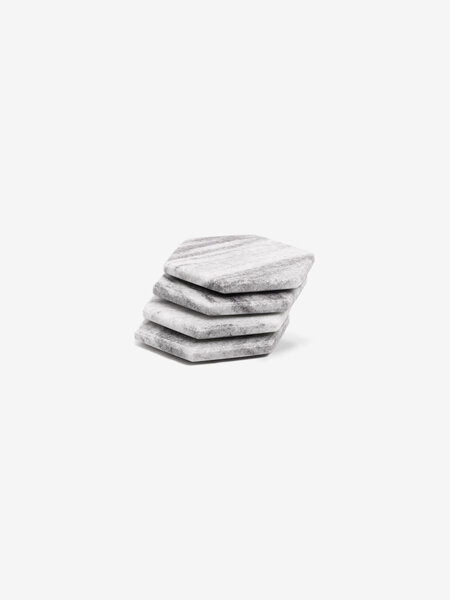 Coasters (4) - White marble