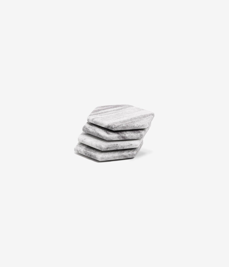 Coasters (4) - White marble