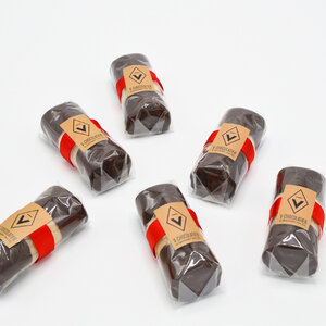 Marsepein - mini bûche met pure chocolade