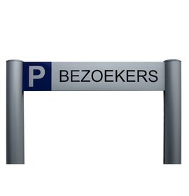 Parkeerbord op 2 palen luxe