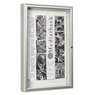 Wandvitrine 1000 (A0)100x135 cm met LED licht