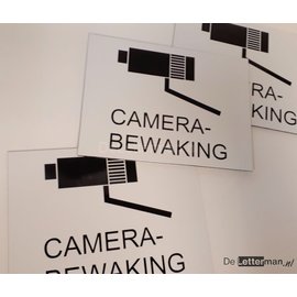 Camerabewaking bord 15 x 20 cm zwart wit