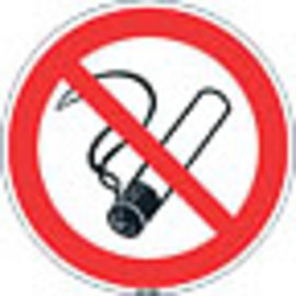 Niet roken sticker 10 cm 5 stuks verpakking