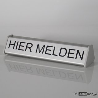 Huismerk Baliebord Hier Melden 3.1x15 cm