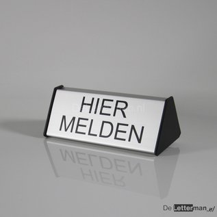 Baliebord Hier Melden 6.2x15 cm