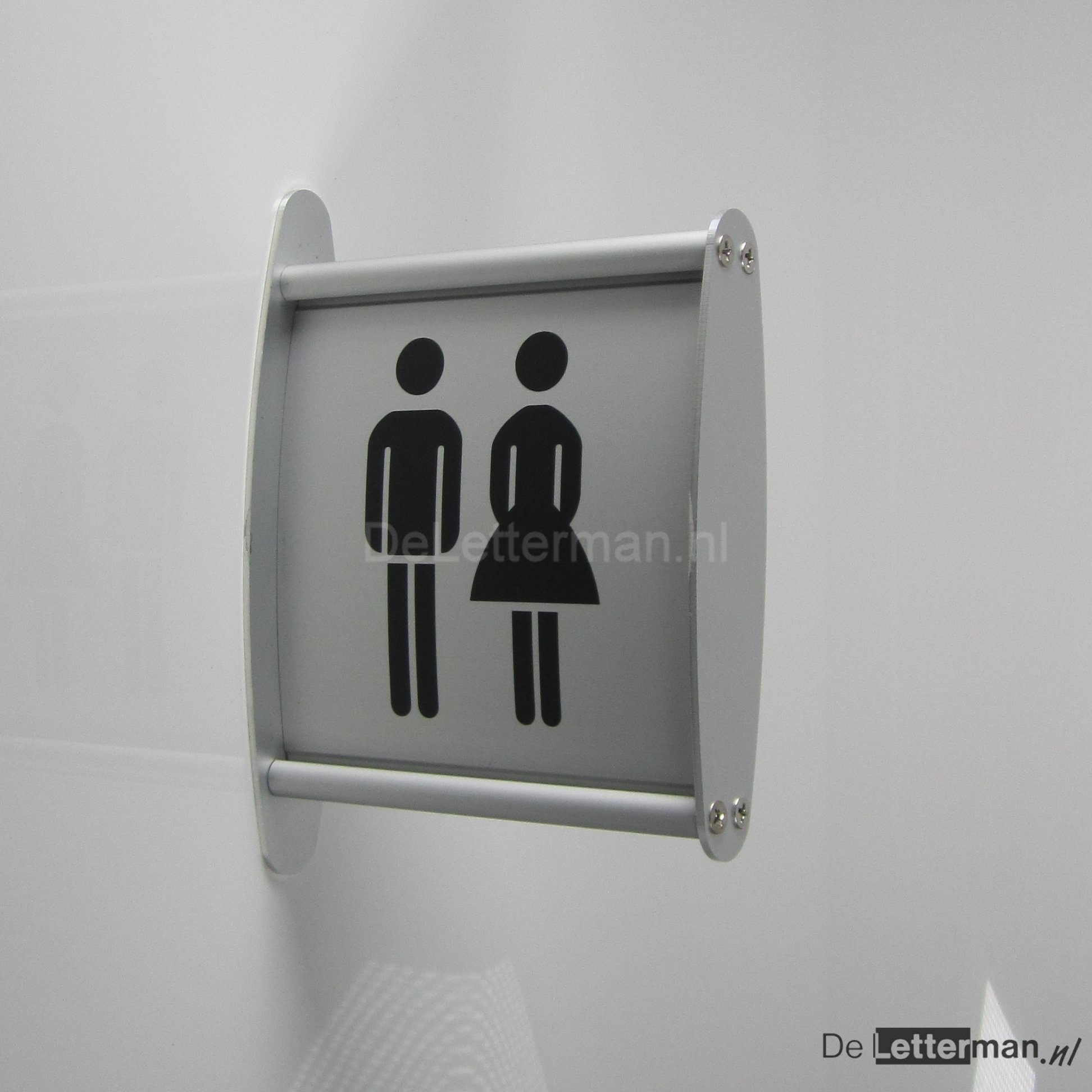 Toiletbordje Dames Herentoilet Haaks Op De Muurbord DeLetterman nl