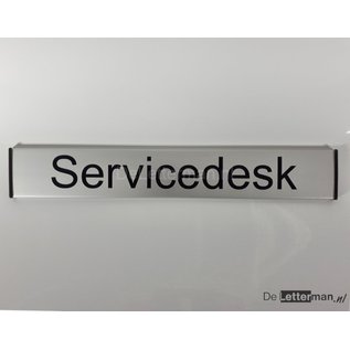 Servicedesk bordje met richtingpijl