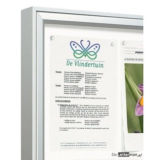 Wandvitrine Classic 133x108cm  58 mm dik A0 formaat