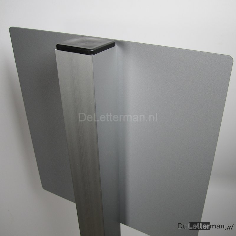 Havoc composiet boom Paaltje Aluminium koker 40x40 mm 100 cm met afwerkdop zwart of grijs -  DeLetterman.nl