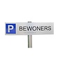 Parkeerbord Bewoners op paal