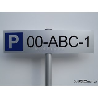 Los parkeerbord met kenteken  of bedrijfsnaam vervanging