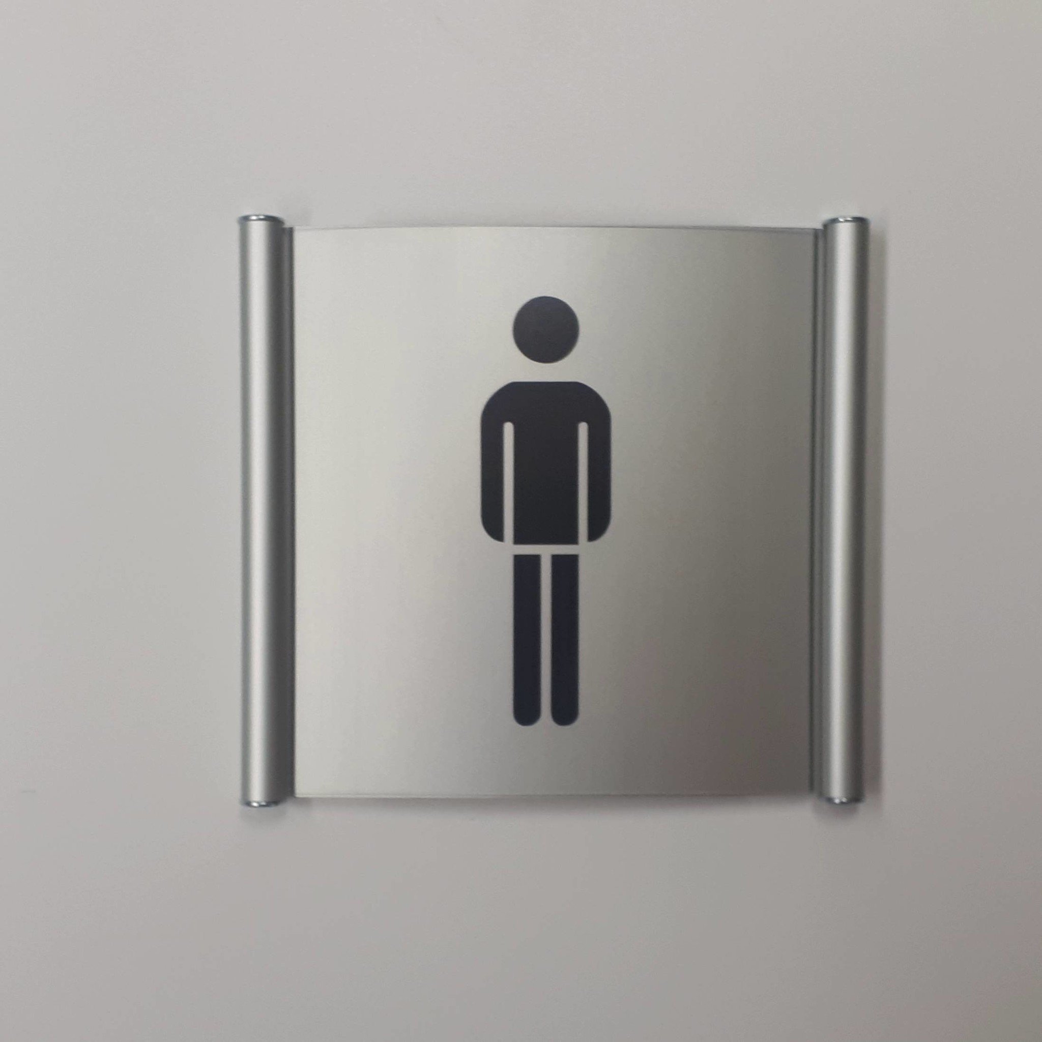 heerser spontaan Oordeel Toiletbord herentoilet, wc bordje mannen toilet op de wand of deur -  DeLetterman.nl