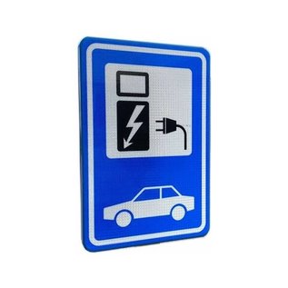 Opladen electrische auto bord, paal en klemmen