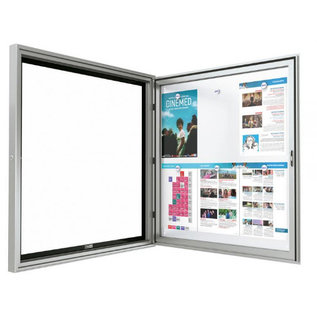 Vitrine met zwart kader 74x80cm en 5.4 cm dun voor 8xA4 printjes