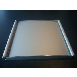 Deurbordje Aluminium maatwerk 16.4x21 cm met afwerkstripjes A5 voor eigen print