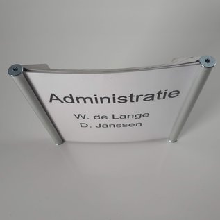 Deurbordje aluminium 16.4x15 cm voor eigen print