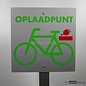 Oplaadpunt electrische fiets bordje los