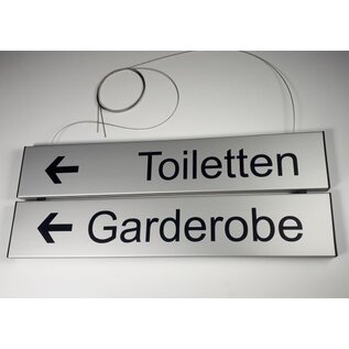 Hangendebordjes Systeem U 2 panelen  9.3 x 50 cm e