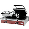 Diamond Double Ceramic Contact Grill, Smooth Bottom Plate, Top Grooved, 558 x 250 mm, 3,4 kW