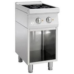 Bartscher Ceramic Electric Cooker with 2 Heating Zones on an Open Base, 4,6 kW