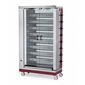 GGF Rożen gazowy z 8 rusztami, 32-40 kurczaków, 48 kW, jezdny