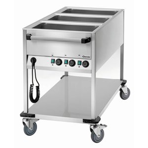Bartscher Bemar elektryczny 3-komorowy, jezdny z kranem spustowym, 2,1 kW Bartscher Bemar elektryczny 3-komorowy, jezdny z kranem spustowym, 2,1 kW