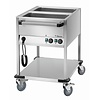 Bartscher Mobile Electric Bain Marie, 2-Chamber with Drain Tap, , 1,4 kW