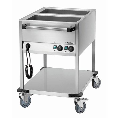 Bartscher Bemar elektryczny 2-komorowy, jezdny z kranem spustowym, 1,4 kW Bartscher Bemar elektryczny 2-komorowy, jezdny z kranem spustowym, 1,4 kW