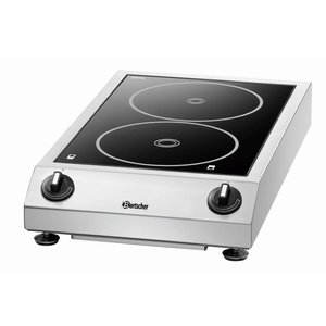Bartscher Countertop Induction Hob with 2 Hot Zones, 3,5 kW Bartscher Countertop Induction Hob with 2 Hot Zones, 3,5 kW