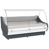 XXLselect Refrigerated counter, curved glass, with aggregate
