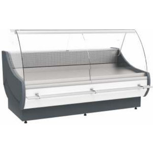 XXLselect Refrigerated counter, curved glass, with aggregate XXLselect Refrigerated counter, curved glass, with aggregate