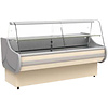 XXLselect Refrigerated counter, curved glass, with aggregate