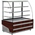 XXLselect Cake Showcase Rectangular, 300 L, from 5°C to 15°C, Stationary Bent Glass, Aggregate, Silver