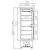 XXLselect Refrigerated Display Square, 450 L, from 2°C to 10°C, Stationary