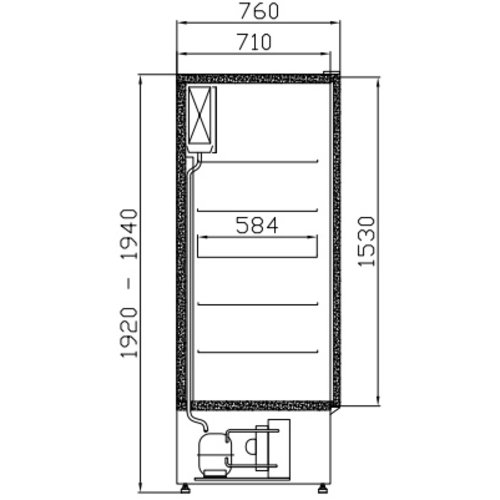 XXLselect Szafa chłodnicza 700 L, +2 °C do +10 °C XXLselect Szafa chłodnicza 700 L, +2 °C do +10 °C