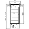 XXLselect Szafa chłodnicza 2-drzwiowa przeszklona 1400 L, +2 °C do +10 °C