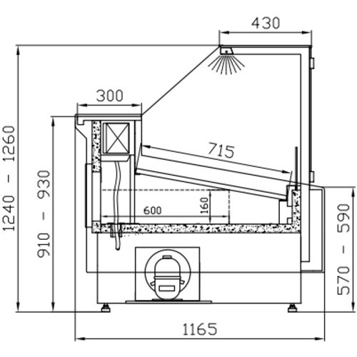 XXLselect Lada chłodnicza, szyba prosta, z agregatem XXLselect Lada chłodnicza, szyba prosta, z agregatem
