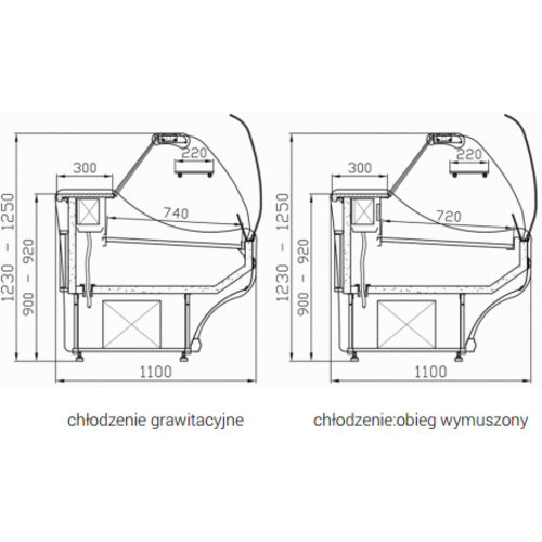 XXLselect Lada chłodnicza, szyba gięta, z agregatem XXLselect Lada chłodnicza, szyba gięta, z agregatem