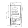 XXLselect Cake Showcase Rectangular, 410 L, from 5°C to 15°C, Stationary with Aggregate