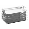 Hendi Stainless Steel Rectangular Serving Tray GN 1/1 with Handles
