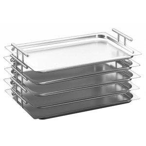 Hendi Stainless Steel Rectangular Serving Tray GN 1/1 with Handles Hendi Stainless Steel Rectangular Serving Tray GN 1/1 with Handles